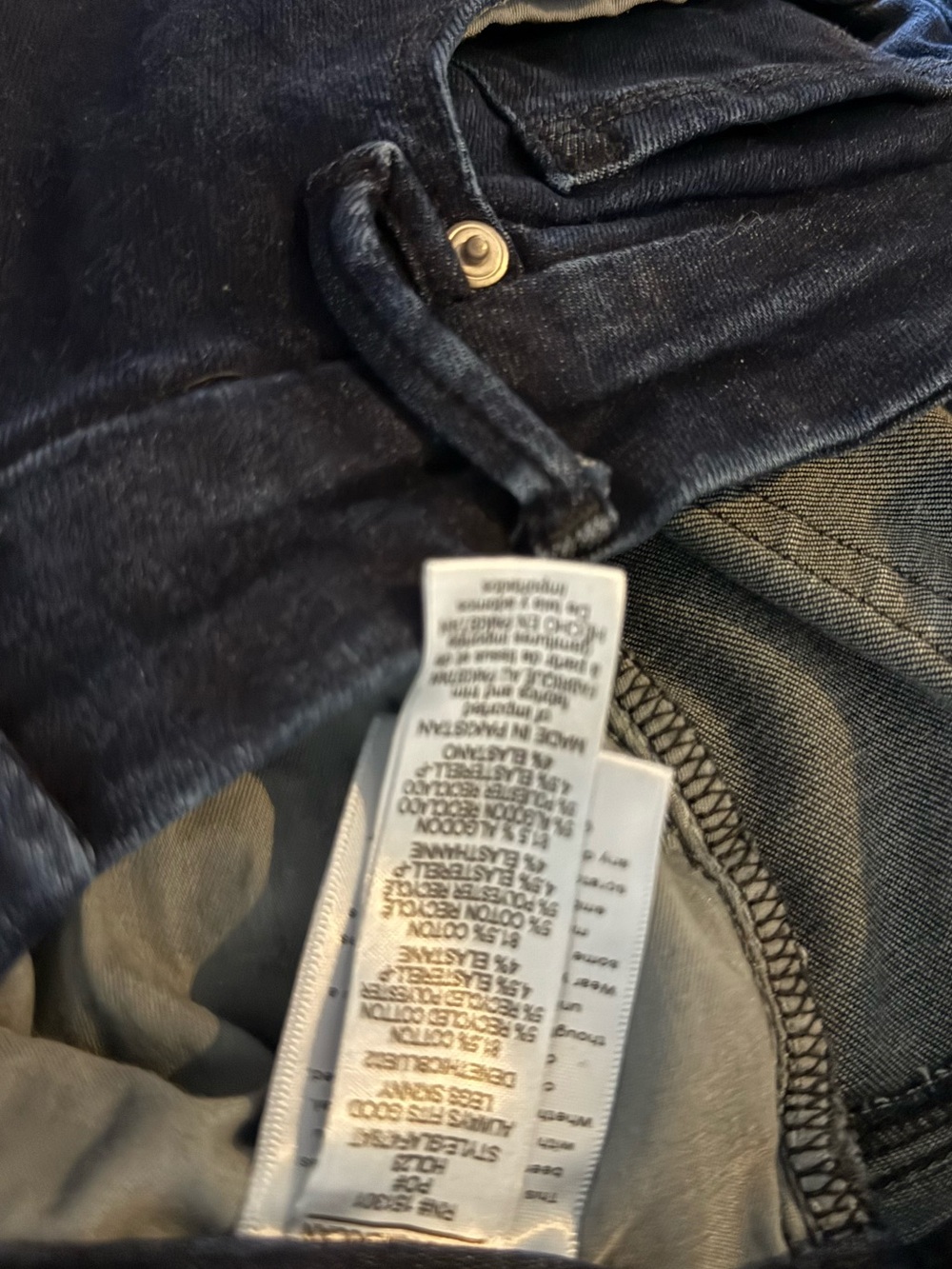Good American Always Fits Good Legs Skinny Jeans Size 14-18 Dark Wash Stretch - Picture 4 of 9